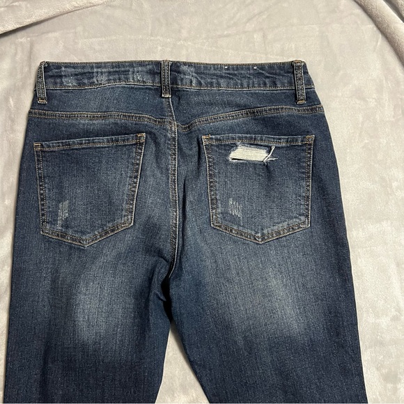 Altar'd State Women Blue Jeans Size 27 Distressed‎ Straight Leg Cotton/rayon EUC - Picture 2 of 6